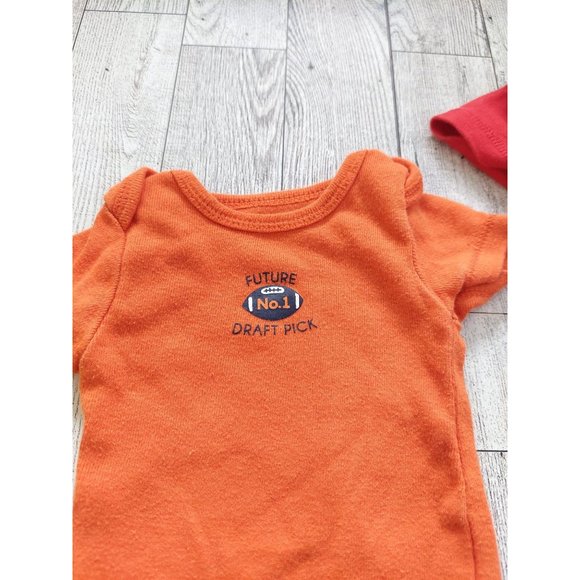 *Set of 2* Carters Onesies - Vibrant Red and Orange - Picture 6 of 7